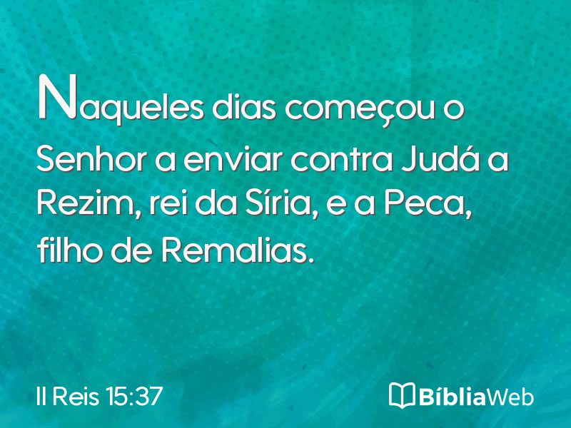 II Reis 15:37 em imagem para compartilhar