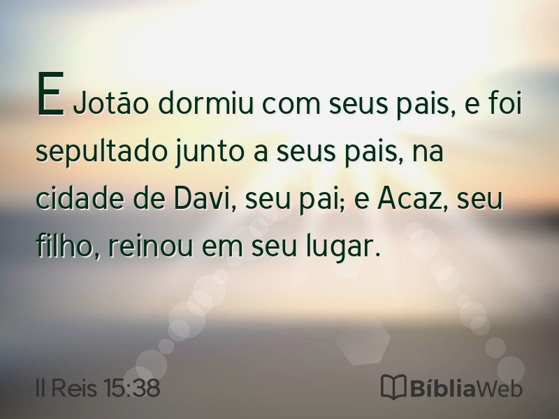 II Reis 15:38 em imagem para compartilhar