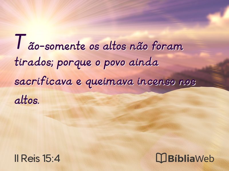 II Reis 15:4 em imagem para compartilhar