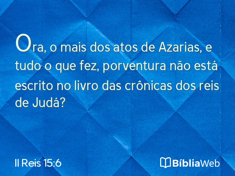 II Reis 15:6 em imagem para compartilhar