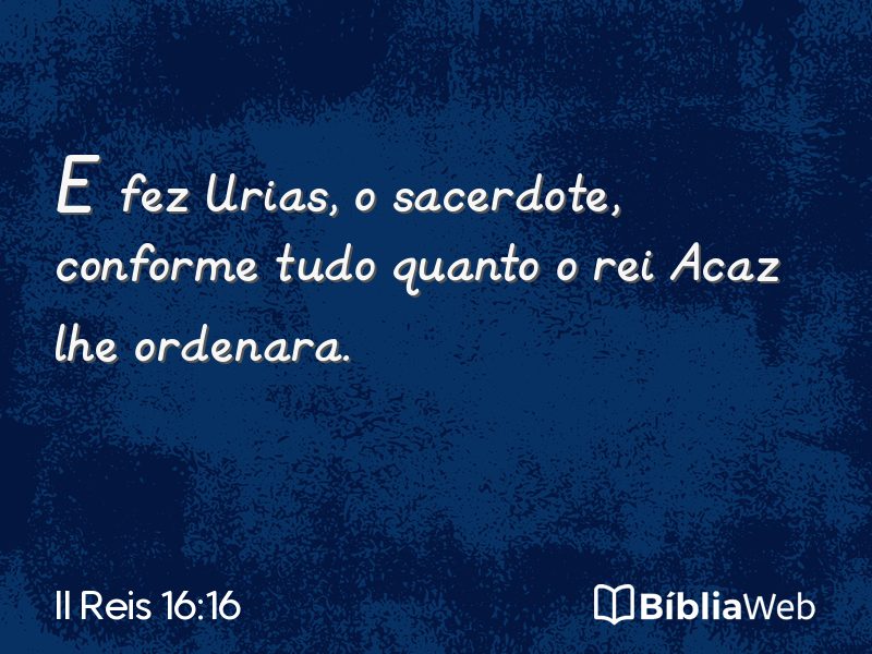 II Reis 16:16 em imagem para compartilhar