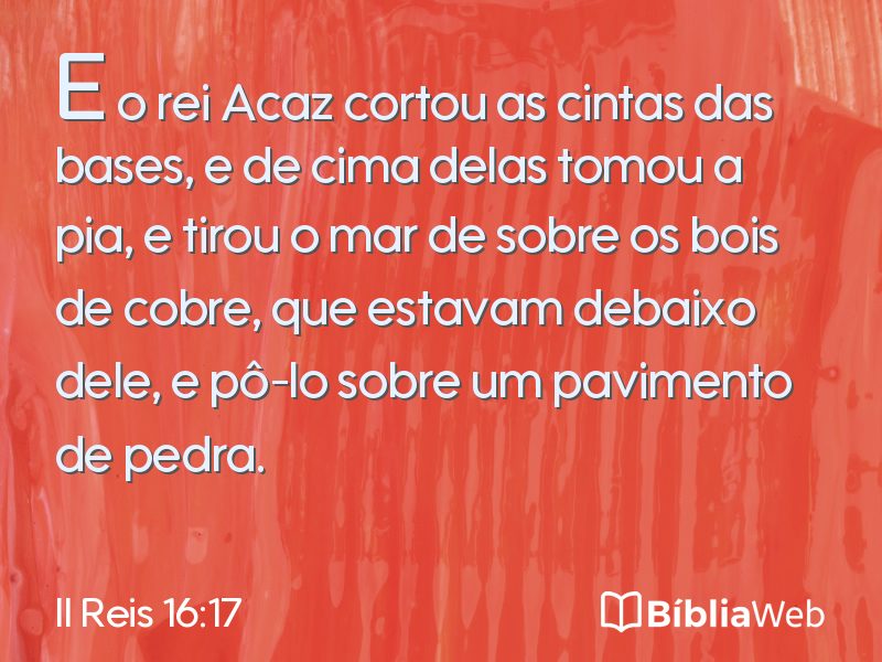 II Reis 16:17 em imagem para compartilhar