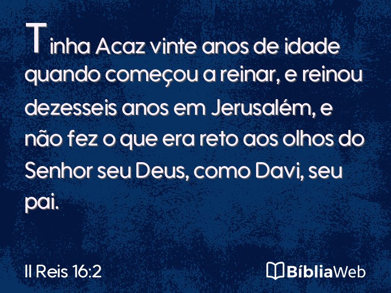 II Reis 16:2 em imagem para compartilhar