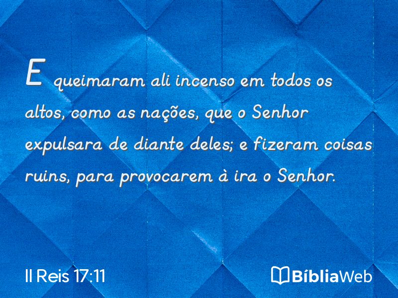 II Reis 17:11 em imagem para compartilhar