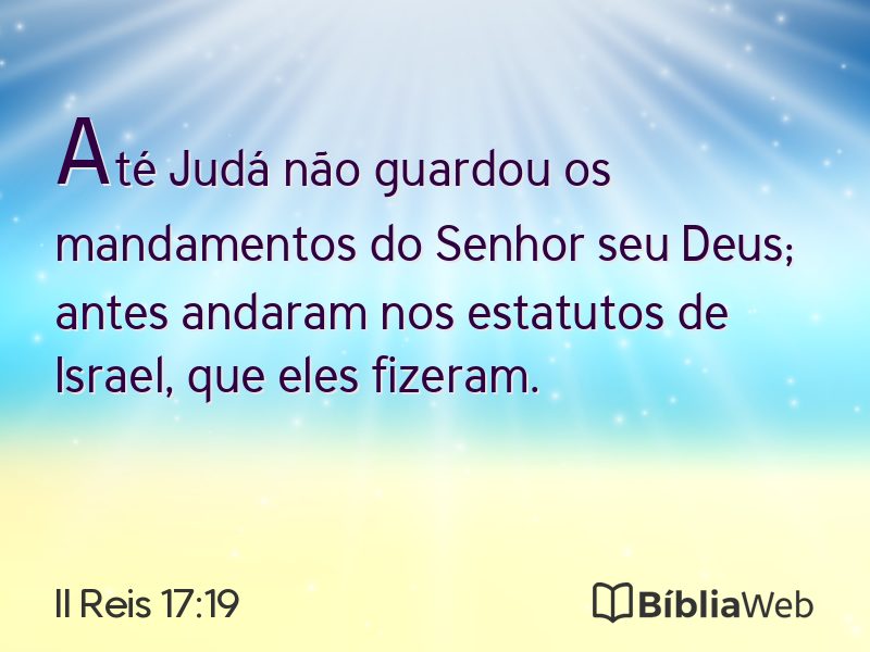 II Reis 17:19 em imagem para compartilhar