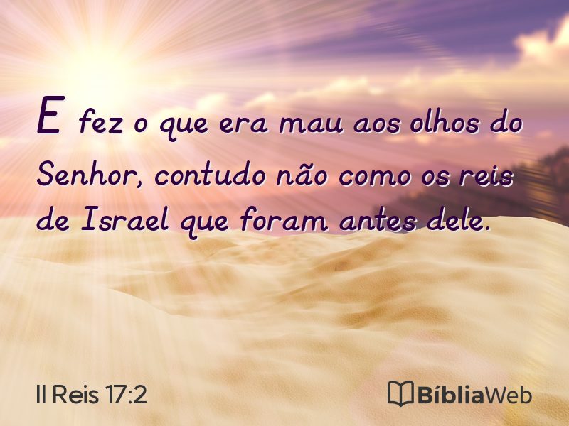 II Reis 17:2 em imagem para compartilhar