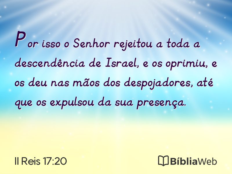 II Reis 17:20 em imagem para compartilhar