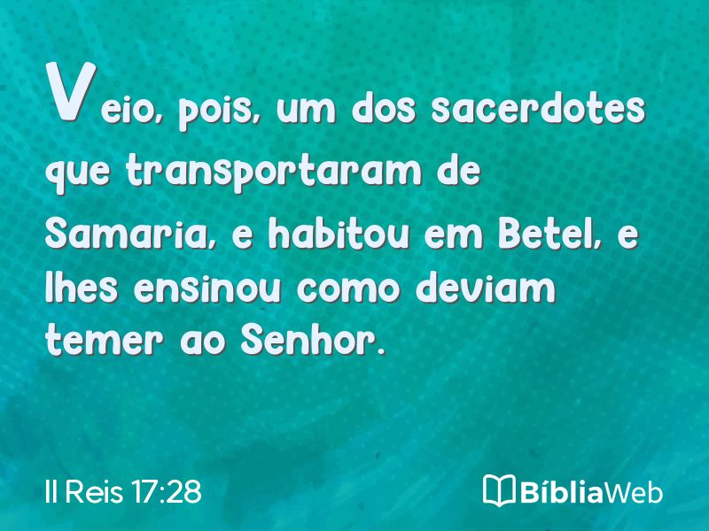 II Reis 17:28 em imagem para compartilhar