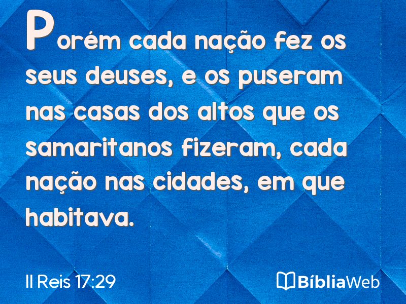 II Reis 17:29 em imagem para compartilhar