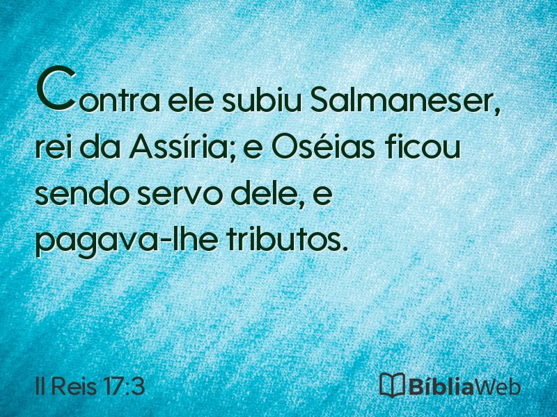 II Reis 17:3 em imagem para compartilhar