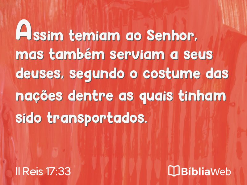 II Reis 17:33 em imagem para compartilhar