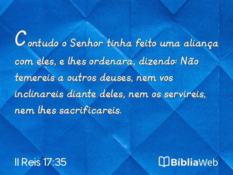 II Reis 17:35 em imagem para compartilhar