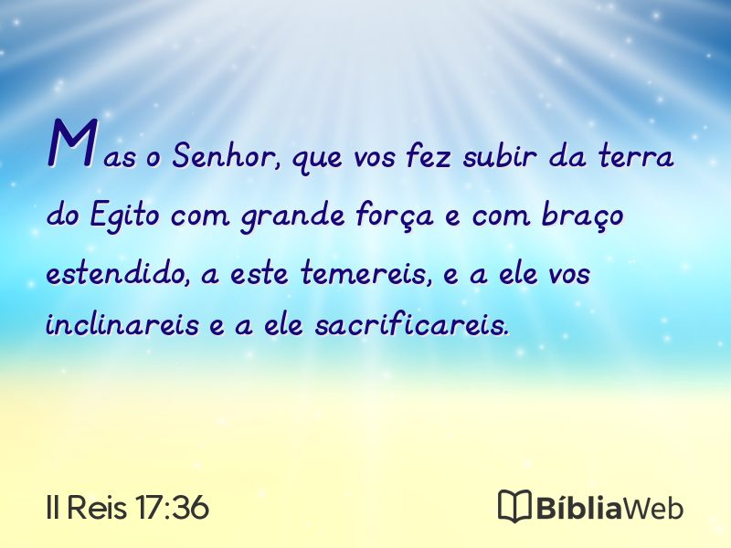 II Reis 17:36 em imagem para compartilhar