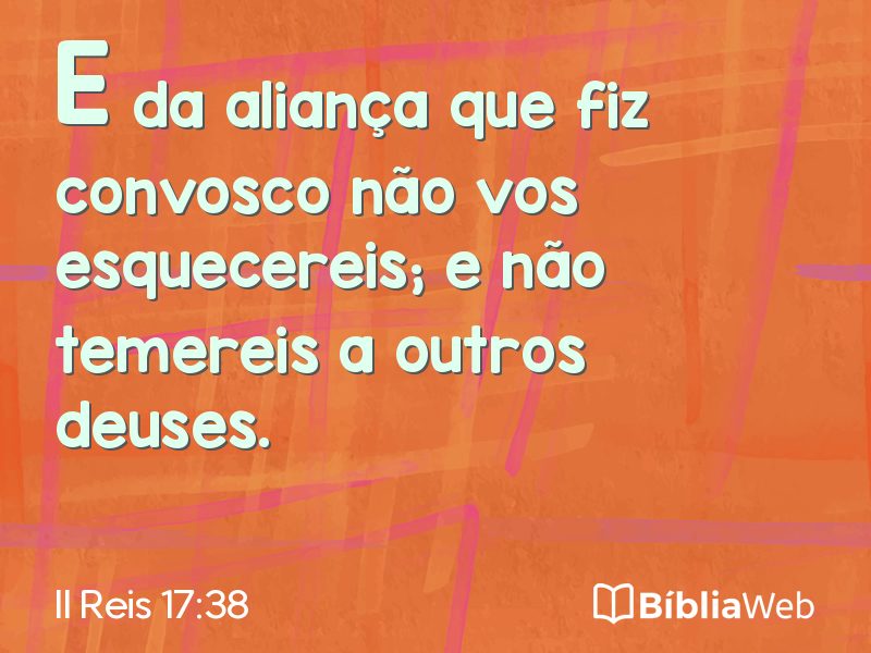 II Reis 17:38 em imagem para compartilhar