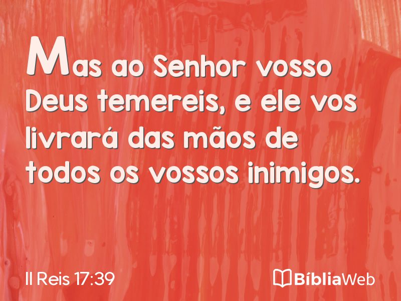 II Reis 17:39 em imagem para compartilhar