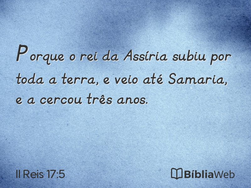 II Reis 17:5 em imagem para compartilhar
