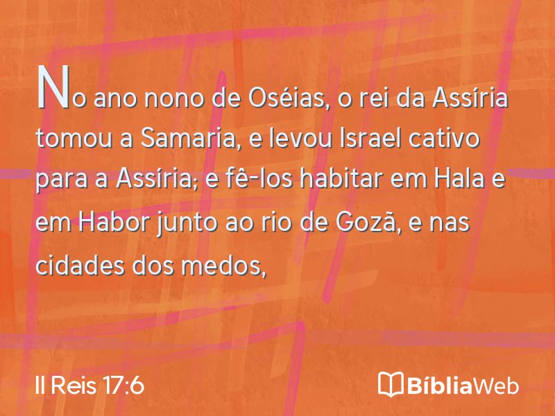 II Reis 17:6 em imagem para compartilhar