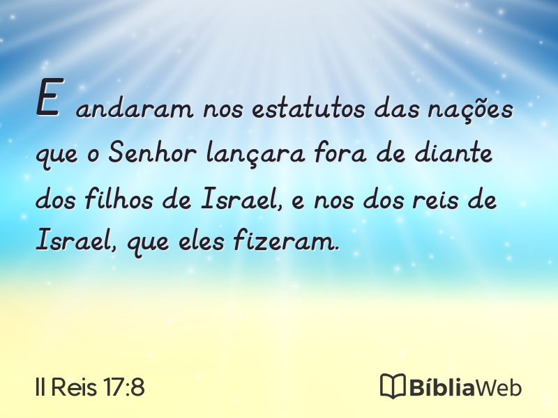 II Reis 17:8 em imagem para compartilhar
