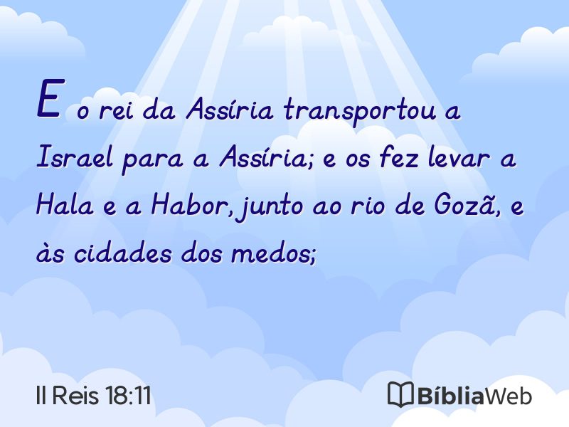II Reis 18:11 em imagem para compartilhar