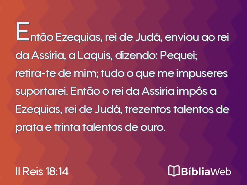 II Reis 18:14 em imagem para compartilhar