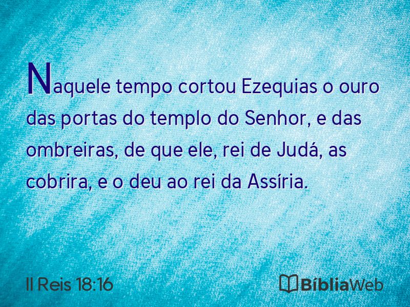 II Reis 18:16 em imagem para compartilhar