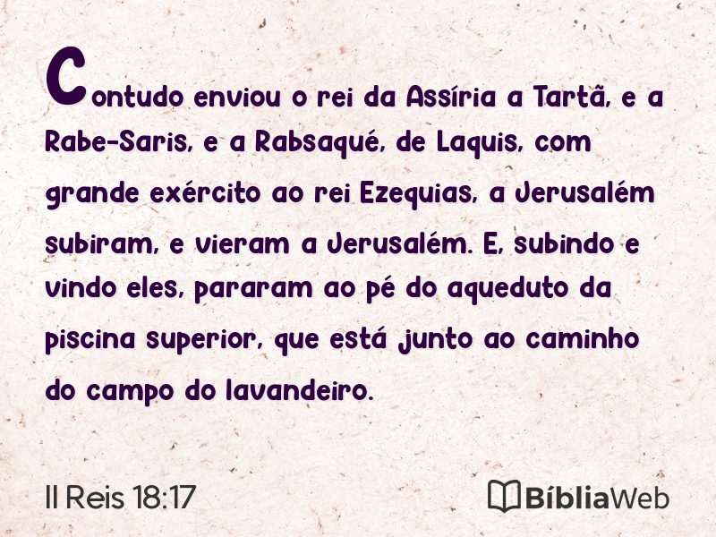 II Reis 18:17 em imagem para compartilhar