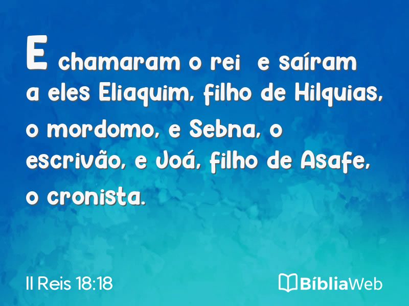 II Reis 18:18 em imagem para compartilhar