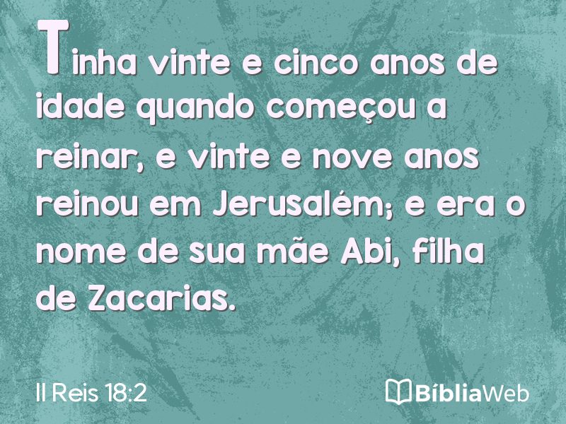 II Reis 18:2 em imagem para compartilhar