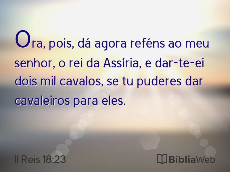 II Reis 18:23 em imagem para compartilhar