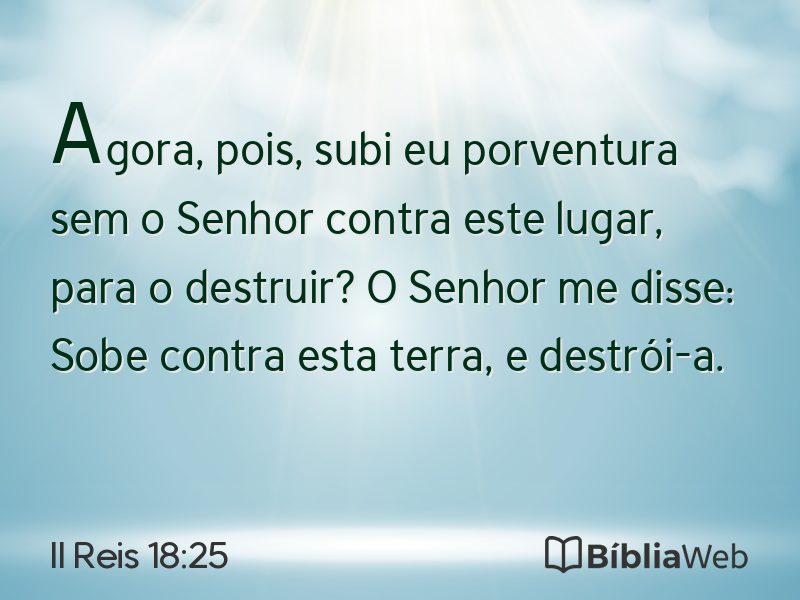 II Reis 18:25 em imagem para compartilhar
