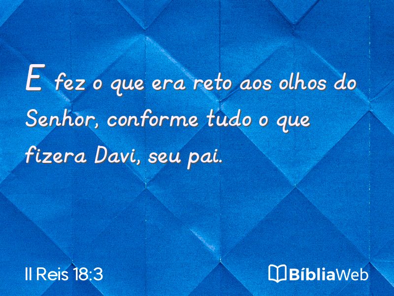 II Reis 18:3 em imagem para compartilhar