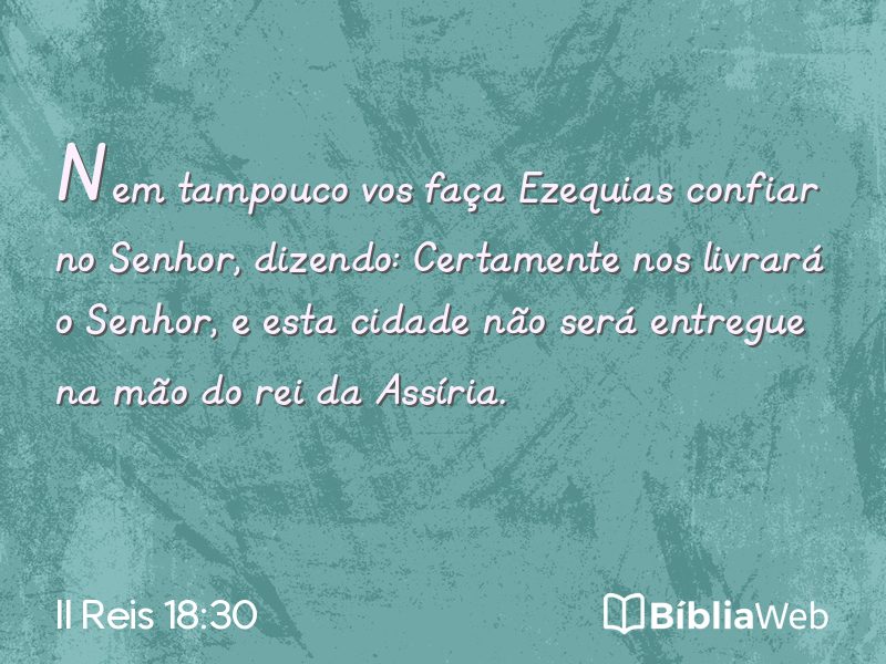 II Reis 18:30 em imagem para compartilhar