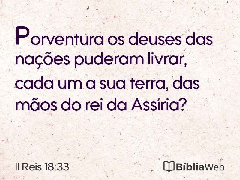 II Reis 18:33 em imagem para compartilhar