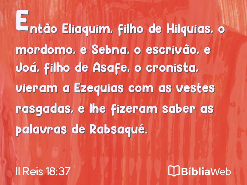 II Reis 18:37 em imagem para compartilhar