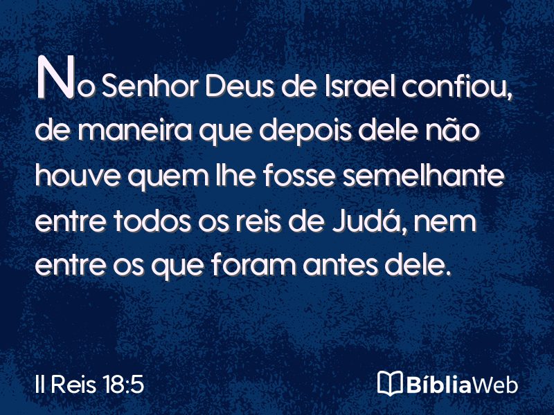 II Reis 18:5 em imagem para compartilhar