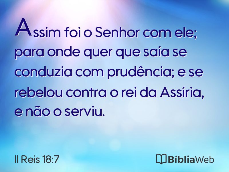 II Reis 18:7 em imagem para compartilhar