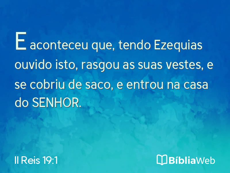 II Reis 19:1 em imagem para compartilhar