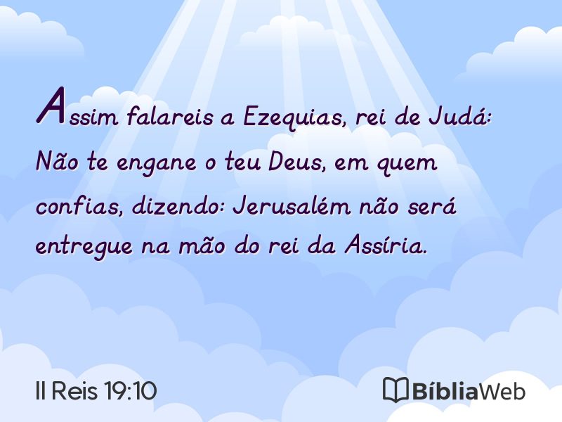 II Reis 19:10 em imagem para compartilhar