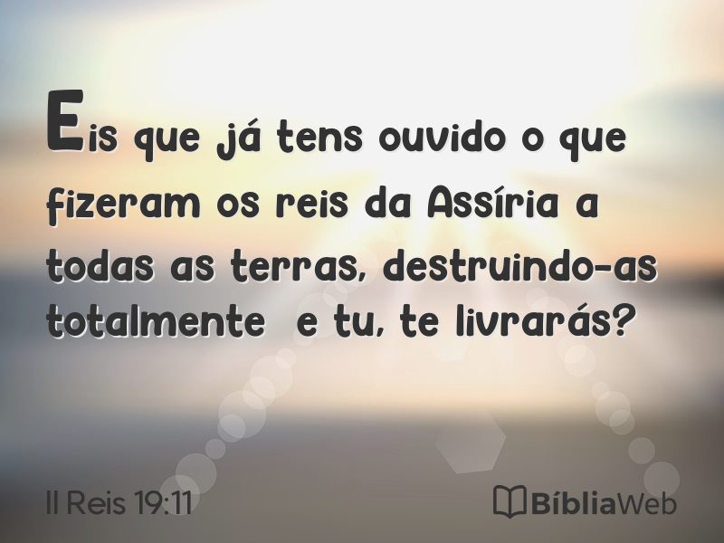 II Reis 19:11 em imagem para compartilhar