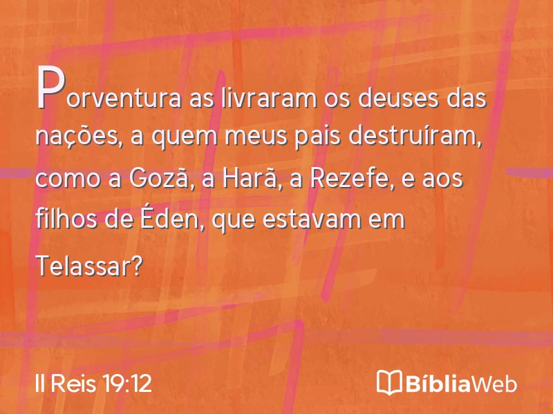 II Reis 19:12 em imagem para compartilhar