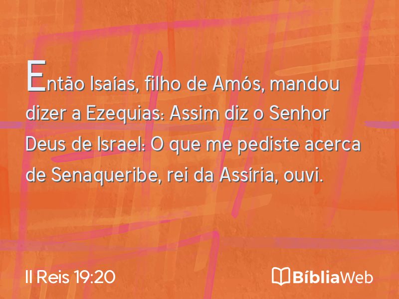 II Reis 19:20 em imagem para compartilhar