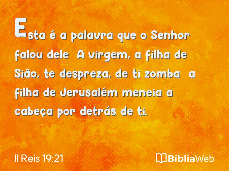 II Reis 19:21 em imagem para compartilhar