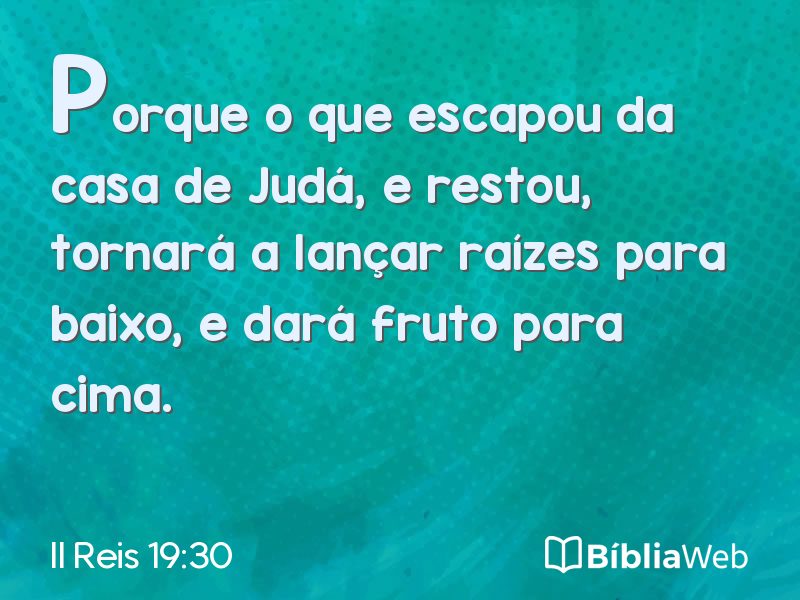 II Reis 19:30 em imagem para compartilhar