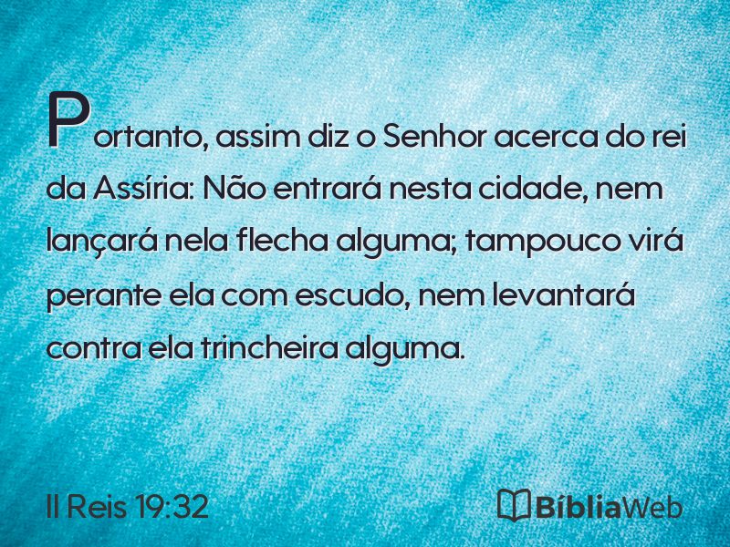 II Reis 19:32 em imagem para compartilhar