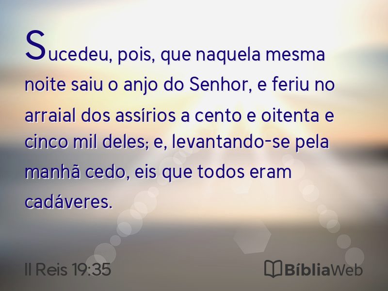 II Reis 19:35 em imagem para compartilhar