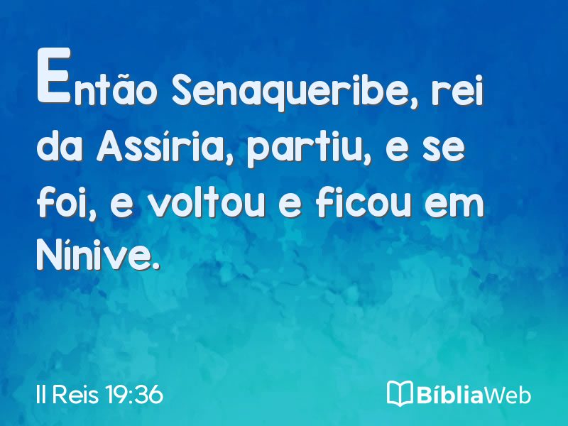 II Reis 19:36 em imagem para compartilhar
