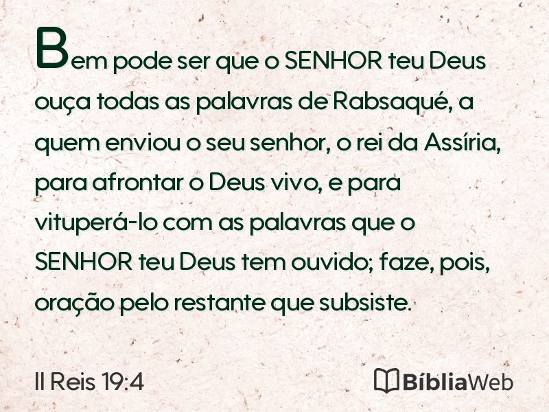 II Reis 19:4 em imagem para compartilhar