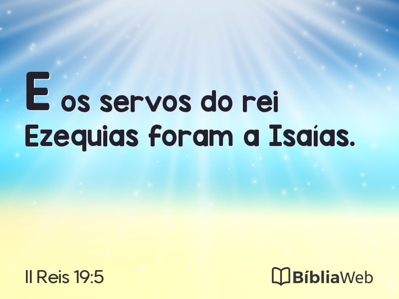 II Reis 19:5 em imagem para compartilhar