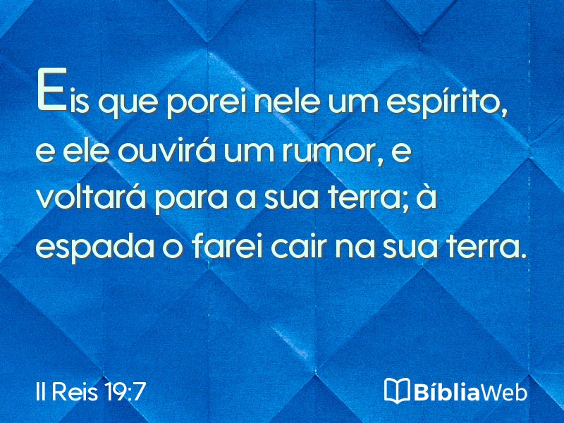 II Reis 19:7 em imagem para compartilhar