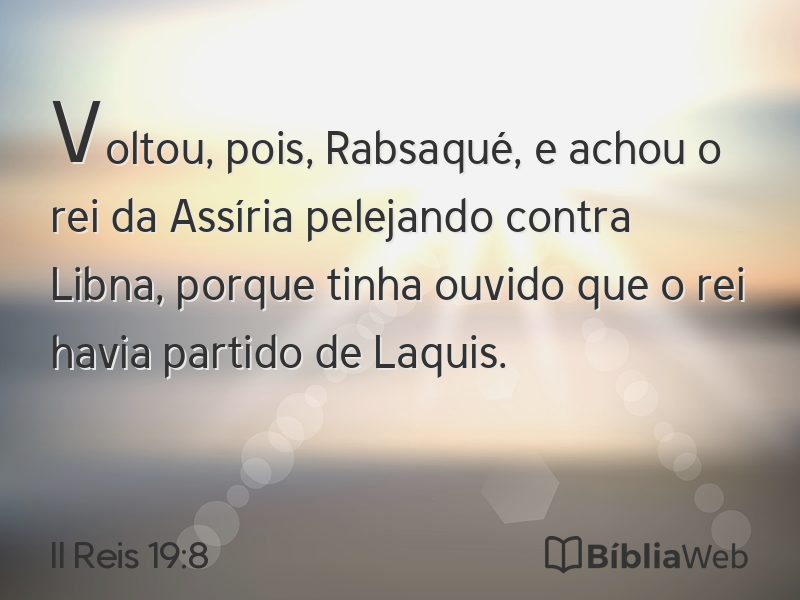 II Reis 19:8 em imagem para compartilhar